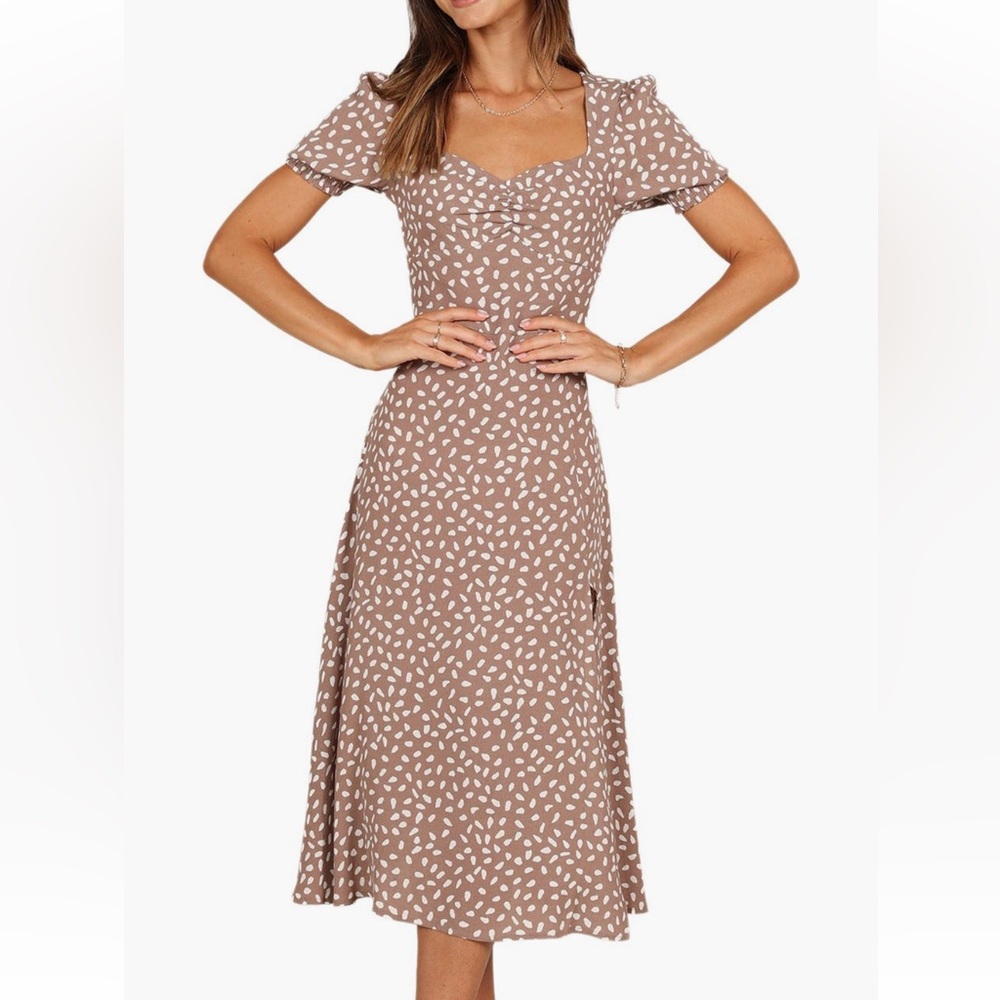 Petal & Pup Franklin puff sleeve midi dress